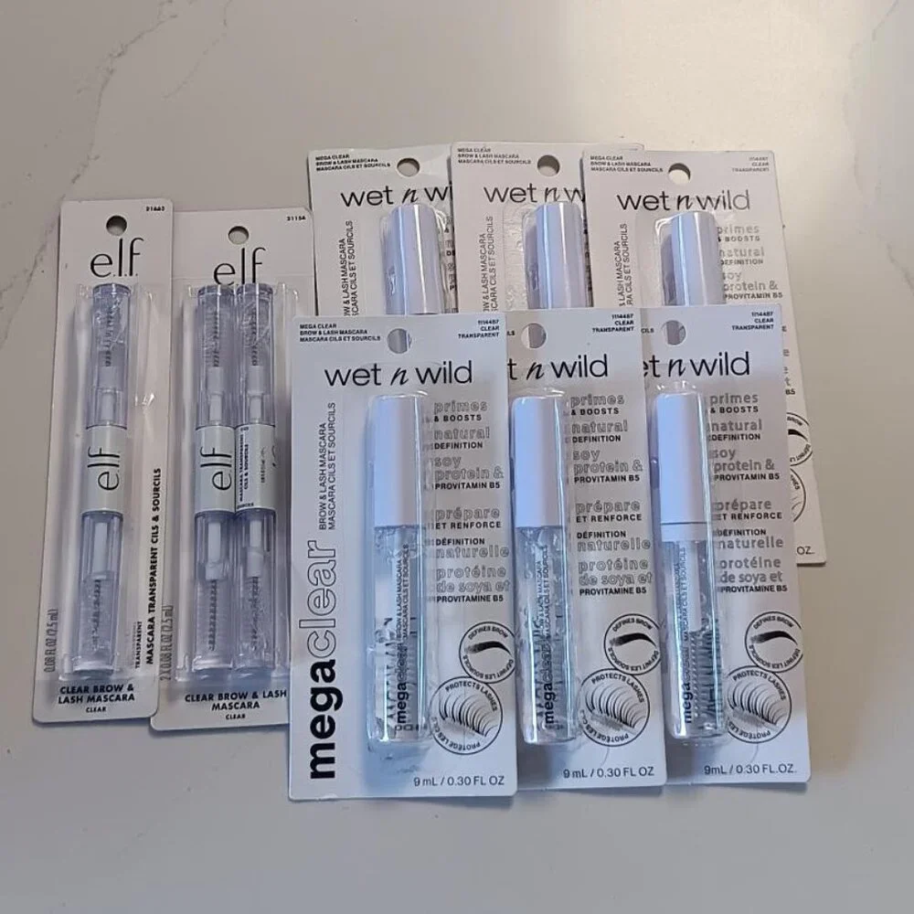 ELF and WET N WILD Clear MASCARA Total of 9 NEW